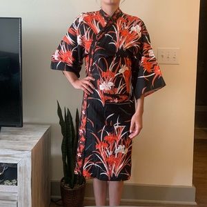 Red and Black Lounge Cover Up